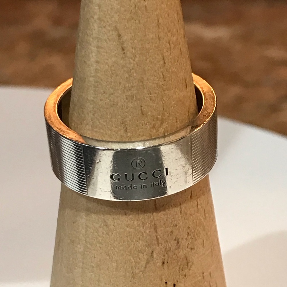 GUCCI Silver Ag925 Ring- Size US 8.75❤️ - Picture 15 of 17